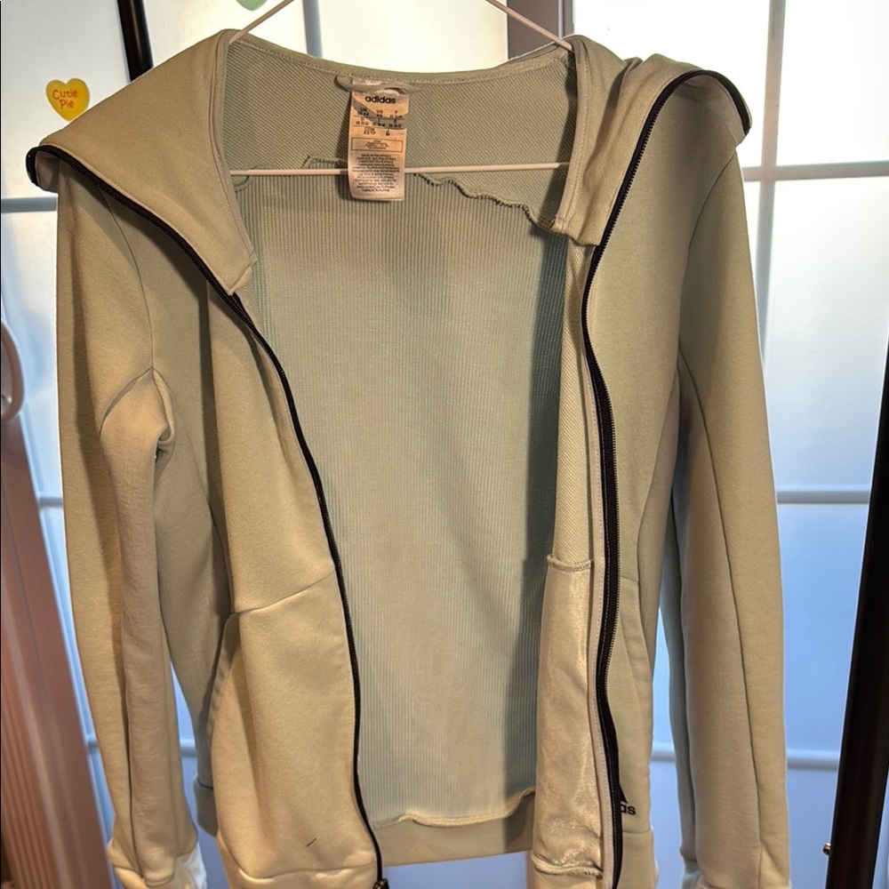 Adidas Green Sporty Zip-Up Jacket